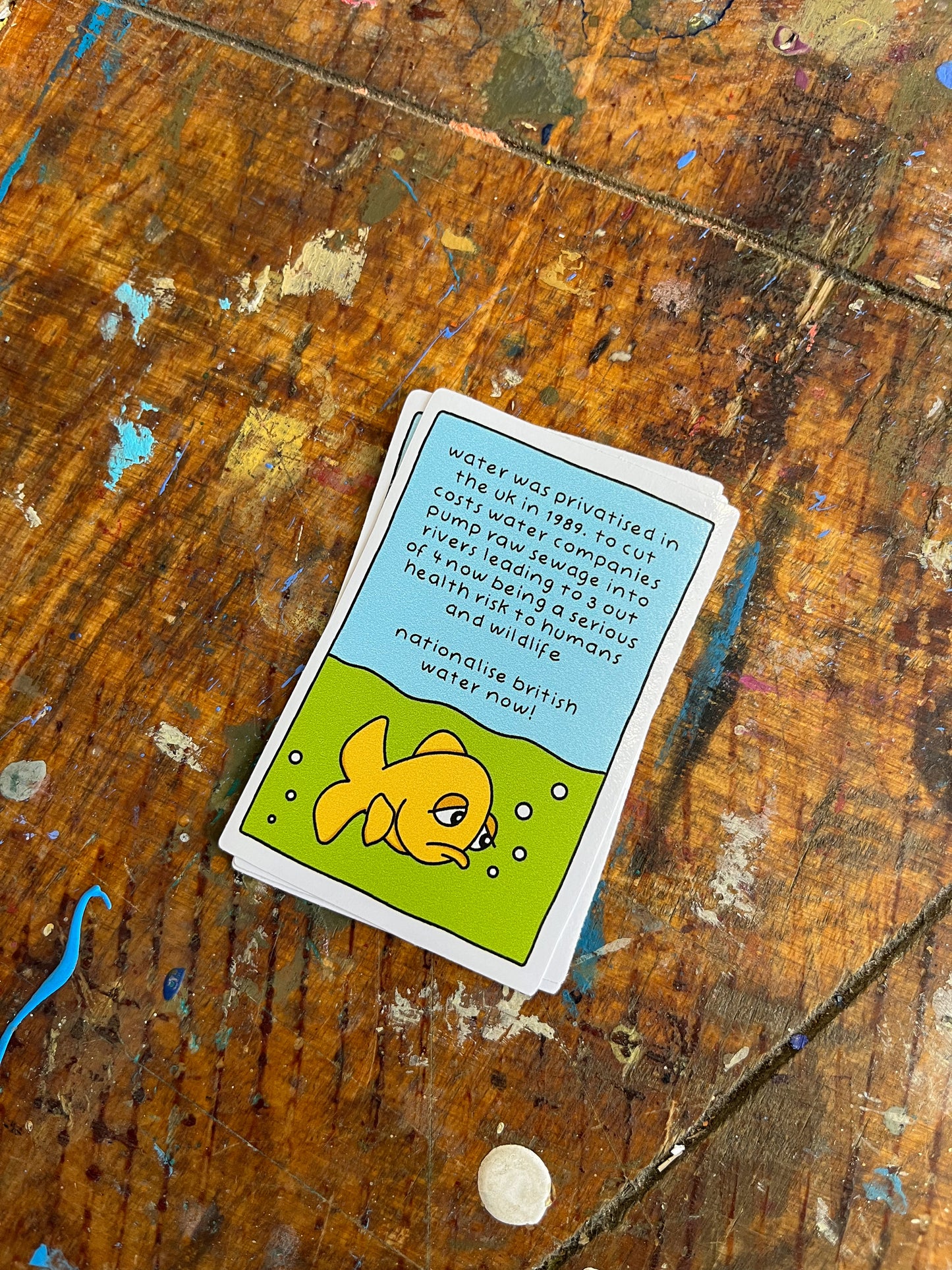 Nationalise British Water Vinyl Sticker