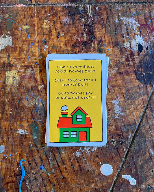 Homes For People, Not Profit Vinyl Sticker