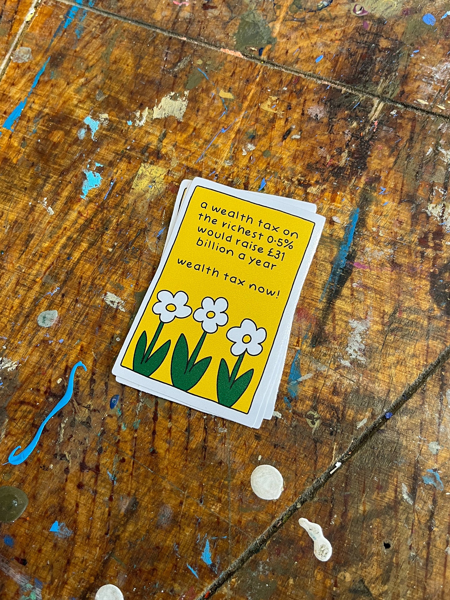 Wealth Tax Vinyl Sticker