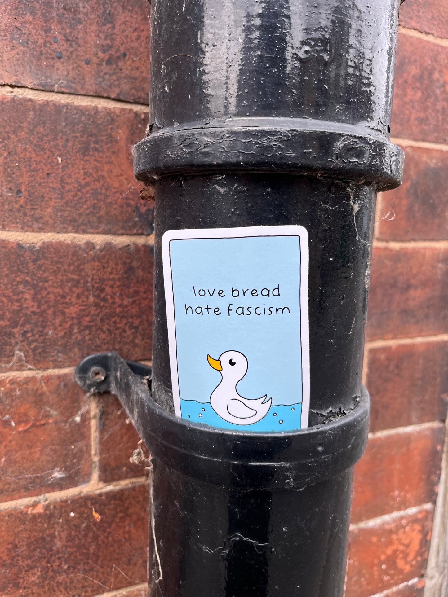 Love Bread Hate Fascism Sticker
