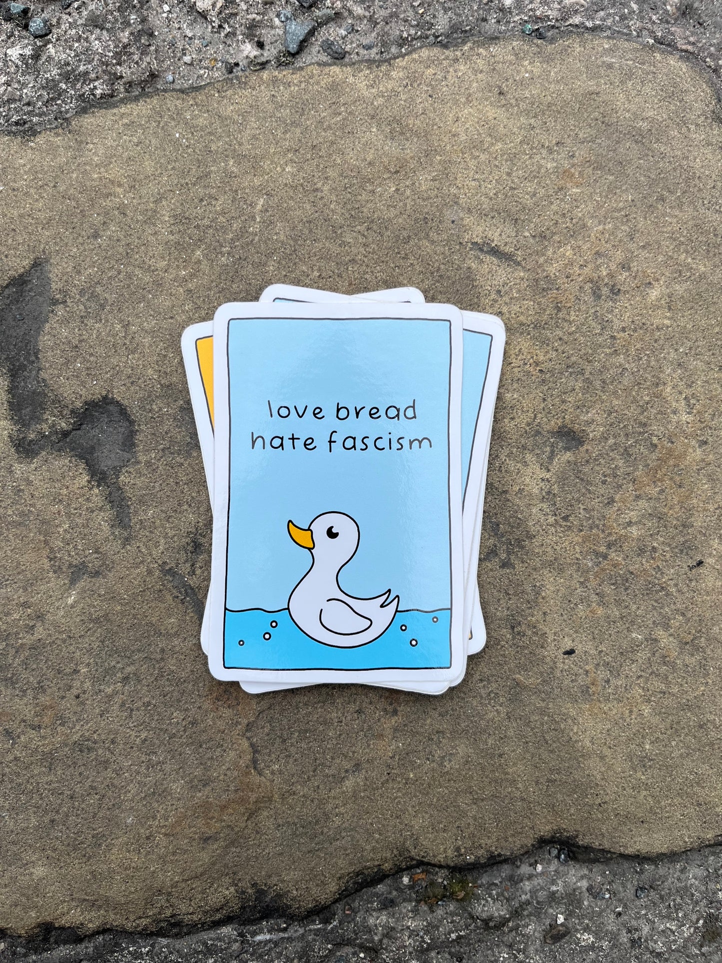 Love Bread Hate Fascism Sticker
