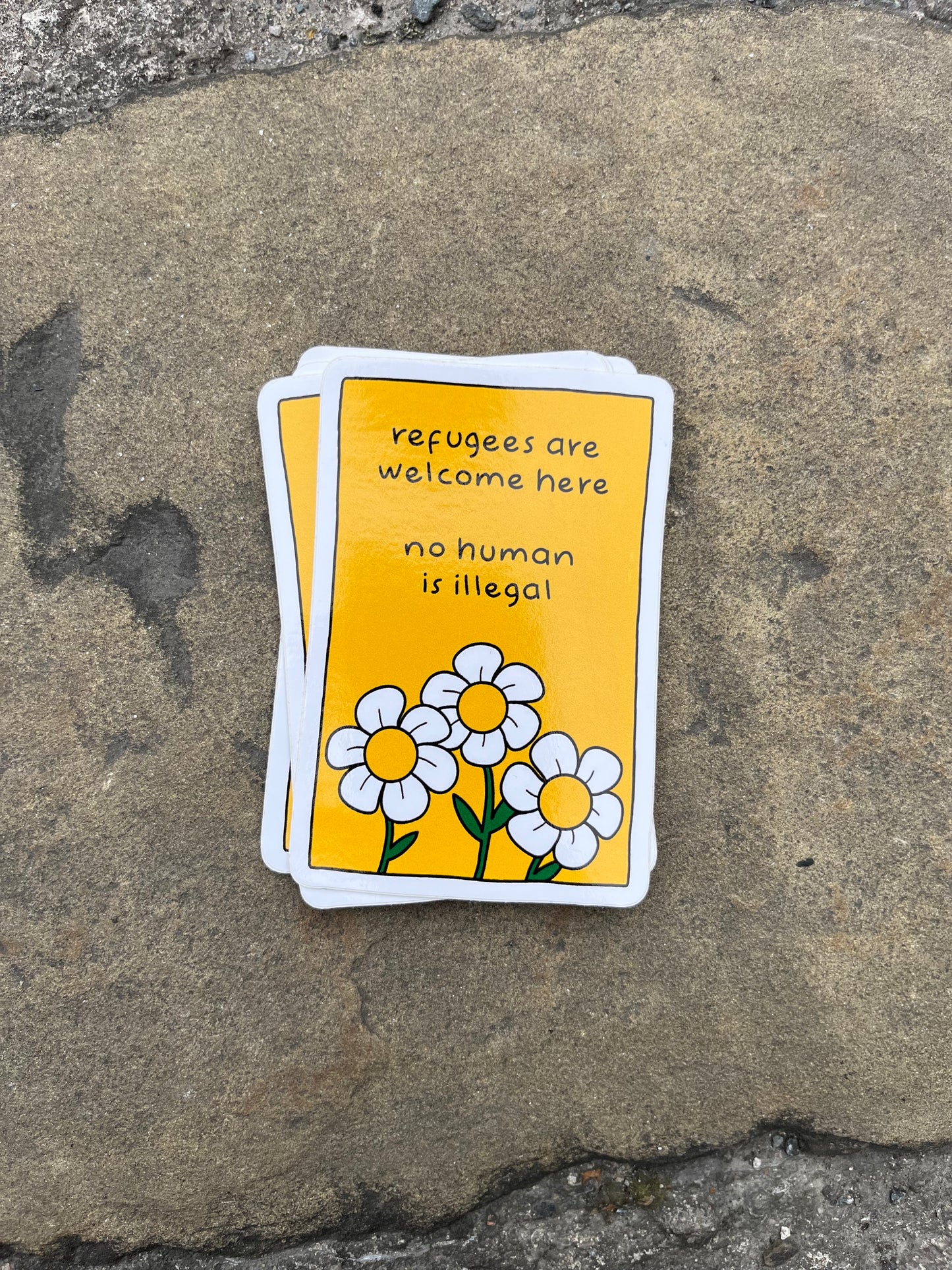 Refugees Are Welcome Here Sticker